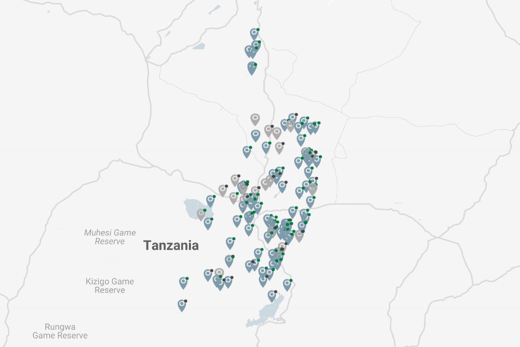 Map of Innovation Africa Projects in Tanzania