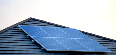 6 Solar Panels on Roof