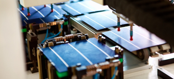 Close up of solar cell
