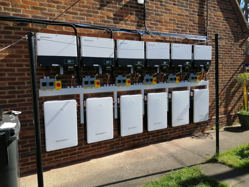 6 sets of solar inverters and batteries